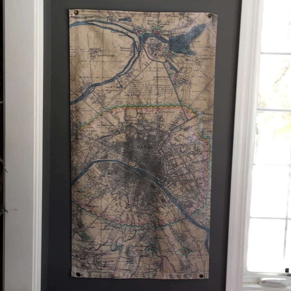 NEW POTTERY BARN MAP OF PARIS